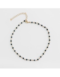 Black Opal Rosary Necklace